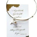 Boomdyada Stainless Steel Mustard Seed and Cross Bangle Bracelet, Christian fait...