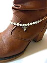 ロングホーン スカル ホワイト ターコイズ ブーツ ブレスレット Adj チェーン 16 インチ Boot Jewelry Shop Longhorn Skull White Turquoise Boot Bracelet Adj Chain 16 inches