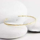 サイズ S 薄いハンマード ゴールド カフ、ハンドメイド ゴールド フィル バングル Lotus Stone Design Size Small Thin Hammered Gold Cuff, Handmade Gold Fill Bangle(4)