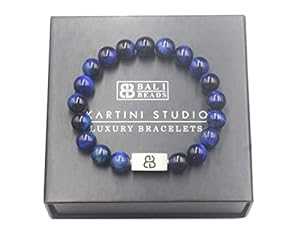 ブルータイガーアイブレスレット、メンズビーズブレスレット、バリビーズブレスレット Kartini Studio Blue Tiger's Eye Bracelet, Men's Beaded Bracelet, Bali Beads Bracelet ブルータイガーアイブレスレット、メンズビーズブレスレット、バリビーズブレスレット Kartini Studio Blue Tiger's Eye Bracelet, Men's Beaded Bracelet, Bali Beads Bracelet