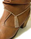 きらめくウエスタン フリンジ タッセル カウガール ゴールド チェーン ブーツ ジュエリー ブレスレット 15 インチ Boot Jewelry Shop Shimmering Western Fringe Tassel Cowgirl Gold Chain Boot Jewelry Bracelet 15 Inch