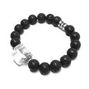 ブラック溶岩石アロマセラピー ブレスレット クォーツ クリスタル ピューター カスタム Meredithbead Black Lava Stone Aromatherapy Bracelet Quartz Crystal Pewter Custom(4)