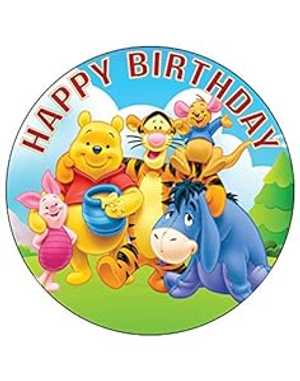 7.5インチ 食用ケーキトッパー Happy Choices (Winne Pooh) 7.5 Inch Edible Cake Toppers Happy Choices (Winne Pooh)
