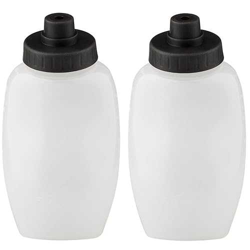 Fitletic Running Water Bottle Pair 6 Oz Black Cap Replacement Bottle Hydration Bottle RB06-01