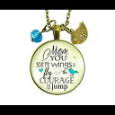 Gutsy Goodness 24 インチ ママに感謝のネックレス あなたが娘から翼をくれた勇気のジュエリー Gutsy Goodness 24" Thanks Mom Necklace You Gave Me Wings Courage Jewelry from Daughter