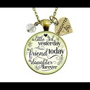 Gutsy Goodness 24 インチ A Daughter Is First Best Forever Friend ネックレス ママ BFF ジュエリー...
