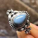 ナチュラル Owyhee ブルー オパール 925 スターリング シルバー エンゲージメント リング サイズ 8 Natural Rocks by Kala Natural Owyhee blue opal 925 Sterling Silver Engagement Ring Size 8