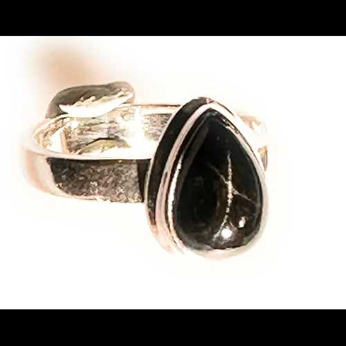 Natural Rocks by Kala Genuine Black Star Diopside 925 Solid Sterling Silver Engagement Ring Size 6, 7, 8 Natural Rocks by Kala Genuine Black Star Diopside 925 Solid Sterling Silver Engagement Ring Size 6, 7, 8