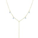 Luna Tide Blue Lace Agate Boho Y Necklace in 14k Gold Fill