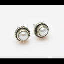 ハンドメイドスタジオによるデザイナースタイルのパールイヤリング手作り、スターリングシルバー Designer Style Pearl Earrings Handcrafted, Sterling Silver by Handmade Studio(4)