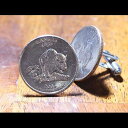 カンザス カフス、彼のためのカンザス ノベルティ、男性用ストッキング スタッファー、クォーター カフス LinksOffTheCuff Kansas Cuff Links, Kansas novelty for him, stocking stuffer for men, Quarter Cufflinks