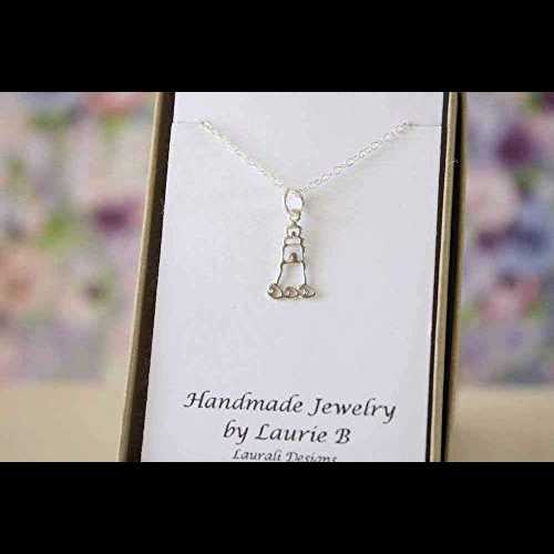 スモール ライトハウス シルバー チャーム ネックレス Laurali Designs Small Lighthouse Silver Charm Necklace スモール ライトハウス シルバー チャーム ネックレス Laurali Designs Small Lighthouse Silver Charm Necklace