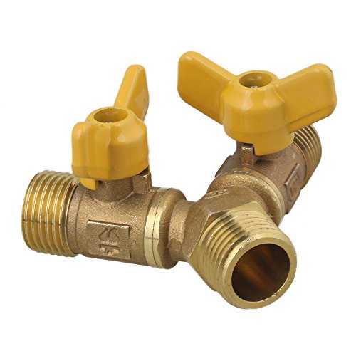 Bstinay デュアル シャットオフ コントロール バルブ Y コネクタ 3 ウェイ メタル スプリッター バルブ 真鍮 Bstinay Dual Shut-Off Controls Valve Y Connector 3-Way Metal Splitter Valve Brass