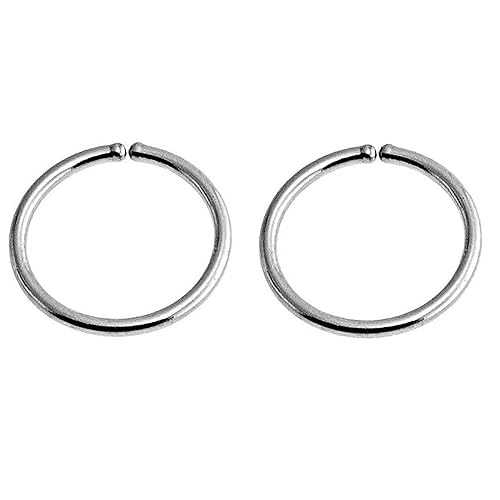 Fashion Art Jewelry 5mm 20 GA Extra Small Sterling Silver Hoop Earrings for Cartilage Nose Tiny Piercing Ring (5mm 20 GA, 925 Sterling Silver)