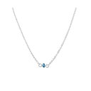 Rebecca Anne Handmade Handmade Silver December Birthstone Choker Necklace, 14 In...