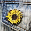 手描きのひまわりブローチ 3 個パック 手作りの木製サンフラワーピン x3 Telestic Design Three Pack of Hand ted Sunflower Brooches x3 Handmade Wood Sun Flower Pins