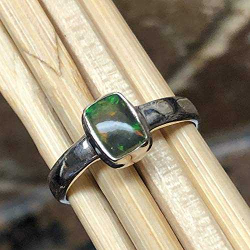 本物の Chalama ブラック オパール 925 ソリッド スターリング シルバー エンゲージメント リング サイズ 8.25 Natural Rocks by Kala Genuine Chalama Black Opal 925 Solid Sterling Silver Engagement Ring Size 8.25 本物の Chalama ブラック オパール 925 ソリッド スターリング シルバー エンゲージメント リング サイズ 8.25 Natural Rocks by Kala Genuine Chalama Black Opal 925 Solid Sterling Silver Engagement Ring Size 8.25