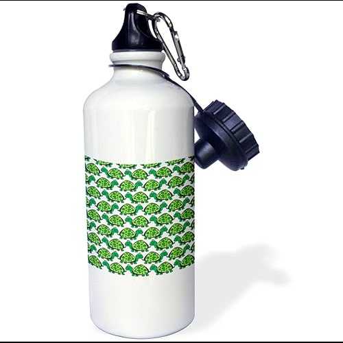 3dRose Skull and Crossbones Sports Water Bottle, 21 oz, White(4)