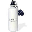 3dRose Superpower-Fun Gift For Writers-Writing Love Sports Water Bottle, 21Oz, M...