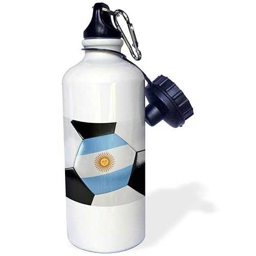 3dRose Argentina Soccer Ball-Sports Water Bottle