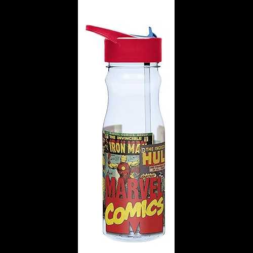 Fad Habit マーベルコミックス 25 オンス トリタン ウォーターボトル フリップアップ注ぎ口とストロー..