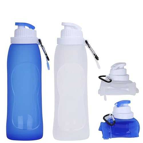 Collapsible Water Bottles(2 Count), MCOMCE Foldable Water Bottles for ...