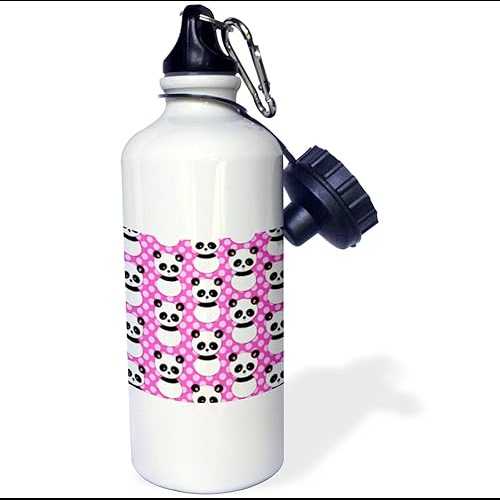 3dRose Violin Impressions Sports Water Bottle, 21 oz, White