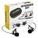 YelloWay Dual Lavalier Lapel Microphone - for Interviews - 2 Persons Podcast Mic...