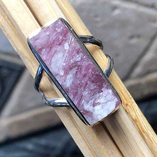 楽天Glomarket本物のピンク トルマリン 925 ソリッド スターリング シルバー リング サイズ 7.25 Natural Rocks by Kala Genuine Pink Tourmaline 925 Solid Sterling Silver Ring Size 7.25