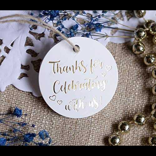 K11 Photo Design Thank You Gift Tags 30 Pack, Wedding Favor Tags, Circ...