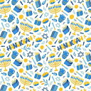 ハヌカテーマのギフトラップデザイン、ハヌカギフトラップ 28インチ x 20インチ シート ハヌカ包装紙 (シングル) The Dreidel Company ...