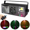 ステージライト、MARYGEL 4 in 1 ミックスエフェクトサウンドアクティブ化 RGBW LED パターンライト ストロボライト リモコンと DMX コントロールによる DJ クラブ ディスコ パーティー 結婚式 誕生日 クリスマス用 (ブラック) Stage Lights,MARYGEL(2)