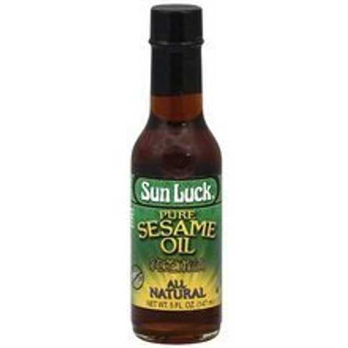Sun Luck オイル、セサミ、5 オンス グラス (3 個パック) by Sun Luck Sun Luck Oil, Sesame, 5-Ounce Glass (Pack of 3) by Sun Luck