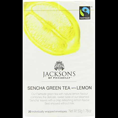 Jacksons 中国煎茶 緑茶 天然レモン入り (20) - 2 個パック Jacksons Chinese Sencha Green Tea with Natural Lemon (20) - Pack of 2