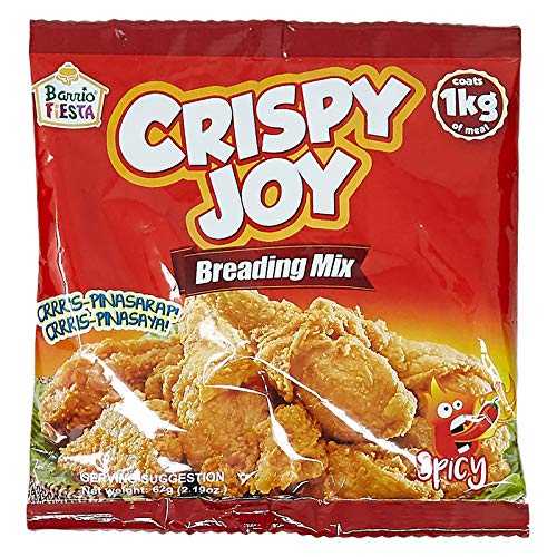 Barrio Fiesta クリスピー ジョイ ブレッド ミックス 62gr (スパイシー、6 パック) Barrio Fiesta Crispy Joy Breading Mix 62gr (Spicy, 6 Pack)