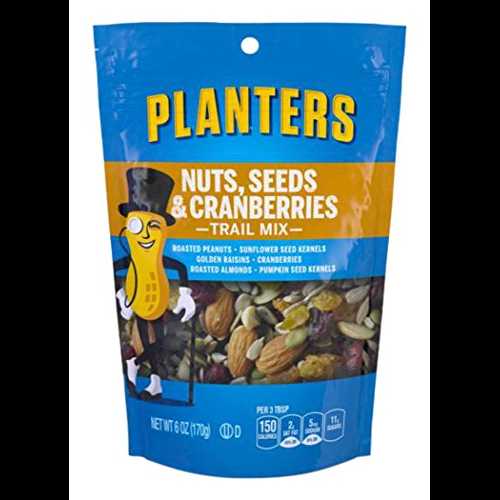 Planters Trail Mix、ナッツ＆クランベリー、6オンスバッグ（12個パック） Planters Trail Mix, Nuts & Cranberries, 6 Ounce Bag (Pack of 12)