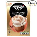 NESCAFÉ Nescafe Cappuccino Unsweetened 8 Sachets (Pack of 6, Total 48 Sachets)
