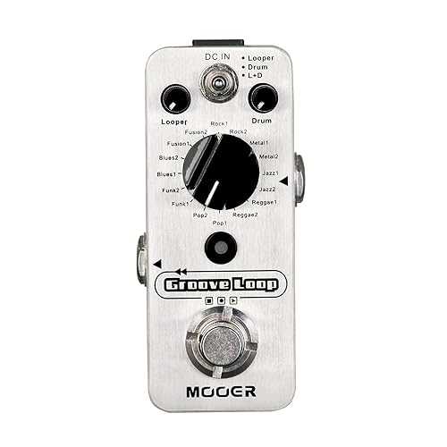 MOOER Groove Loop Drum Machine with 20 minutes Looper, 16 different Dr...
