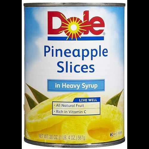 Dole Pineapple Slices in Heavy Syrup, 20-Oz Cans (Pack of 6) Dole Pineapple Slices in Heavy Syrup, 20-Oz Cans (Pack of 6)