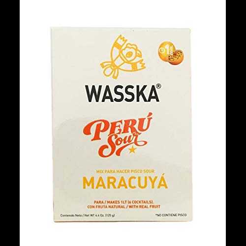 4.4 oz Bag Wasska Peruvian Mix Pisco Sour Passion Fruit/Mix para hacer...