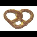 Scott's Cakes ミルクチョコレートで覆われたプレッツェル、黄色とラベンダーの砂糖入り、1ポンドの白いベーカリーボックス入り Scott's Cakes Milk Chocolate Covered Pretzels with Yellow and Lavender Sugar in a 1 Pound White Bakery Box