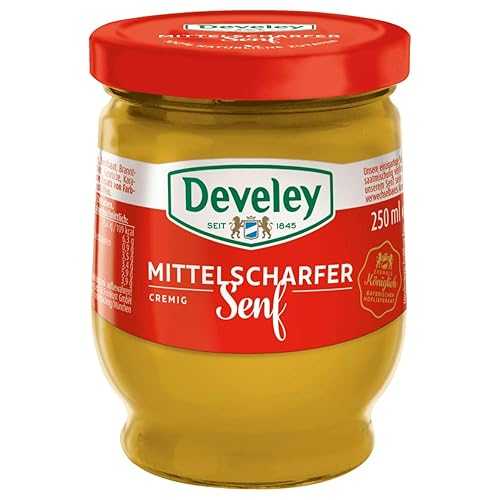 Medium Hot German Classic Mustard - 2 x 250 ml - Develey Medium Hot German Classic Mustard - 2 x 250 ml - Develey