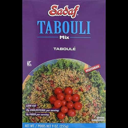 Sadaf Tabouli Mix - Classic Middle Eastern Dish - Vegetarian Tabouleh - Traditional & Healthy Meal - No MSG - No Artificial Coloring - Kosher - 9 Oz Box