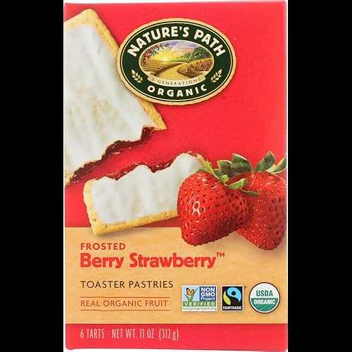 Natures Path フロストストロベリー トースター ペストリー (12 x 11 オンス) Natures Path Frosted Strawberry Toaster Pastry (12 x 11 Oz)