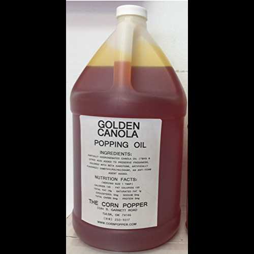 ゴールデン キャノーラ ポップコーン ポッピング オイル、2 ガロン ケース The Corn Popper Golden Canola Popcorn Popping Oil, 2-gallon Case