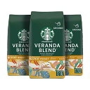 スターバックス ホールビーン コーヒー - スターバックス ブロンド ロースト コーヒー - ベランダ ブレンド - 100% アラビカ - 3 袋 (各 12 オンス) Starbucks Whole Bean Coffee Starbucks Blonde Roast Coffee Veranda Blend 100% Arab