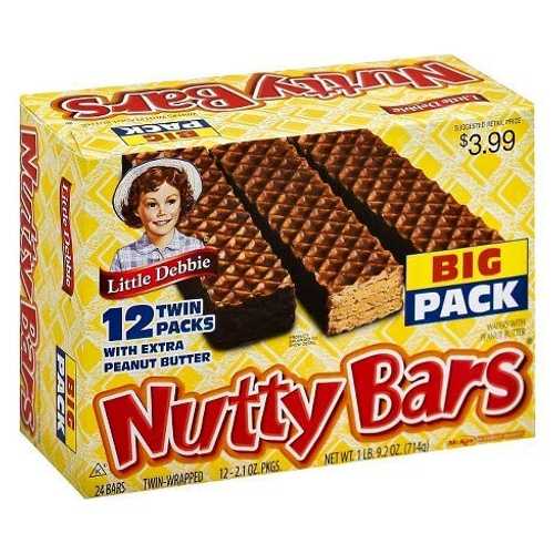 Little Debbie Nutty Bars Wafer Bar 25.2 Oz (3 Boxes) by Little Debbie