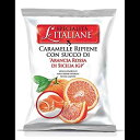 Serra、シチリア産ブラッドオレンジ入りキャンディー - Ripiene Arance Rosse Sicilia IGP 100g 袋 (10 個) Ser...