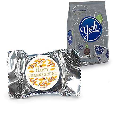 WH Candy Thanksgiving Favors Personalized York Peppermint Patties Cand...
