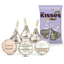 ゲスト用の結婚式の記念品 DIY パーソナライズされた Hershey's Kisses 3ポンド (約 300 回のキス) - 素朴なウェディングキャンディー...